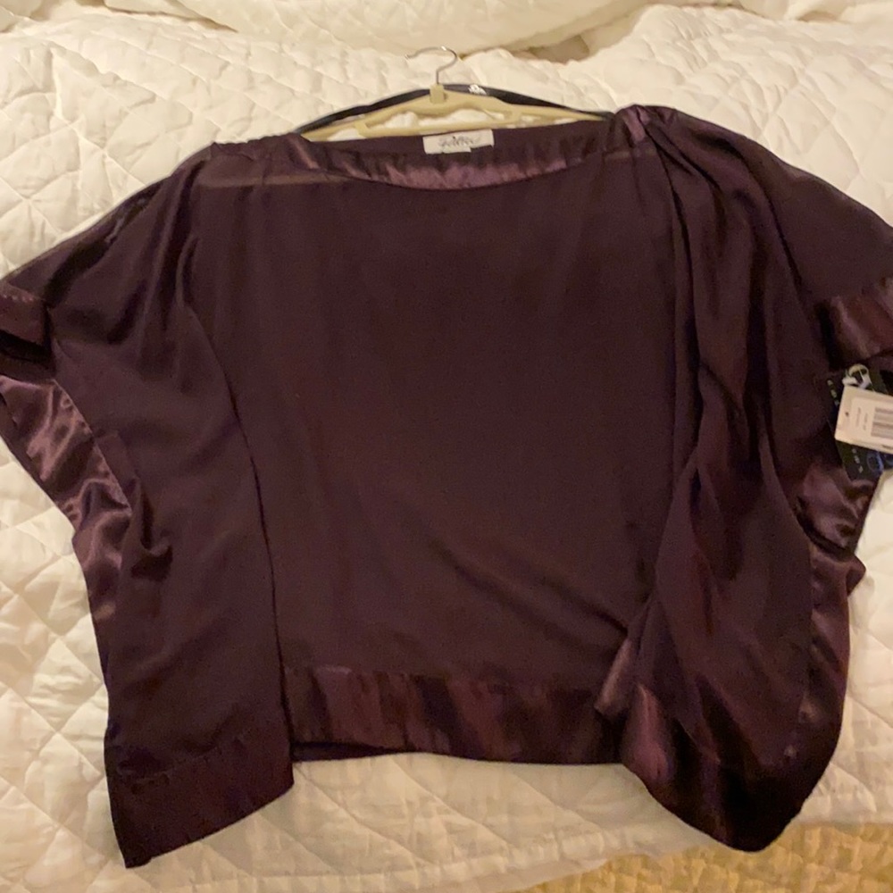 Ladies Top Plum M Poncho style